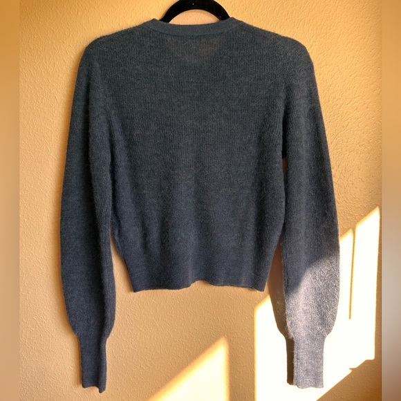 MADEWELL Ribbed Alpaca Blend Crewneck Cardigan - Picture 3 of 7